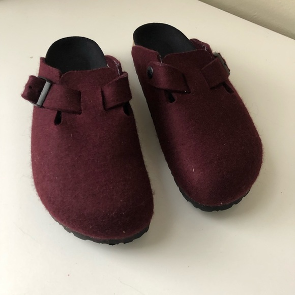 Birkenstock | Shoes | Birkenstock Boston Wool Clogs Sz 7 Nwob | Poshmark